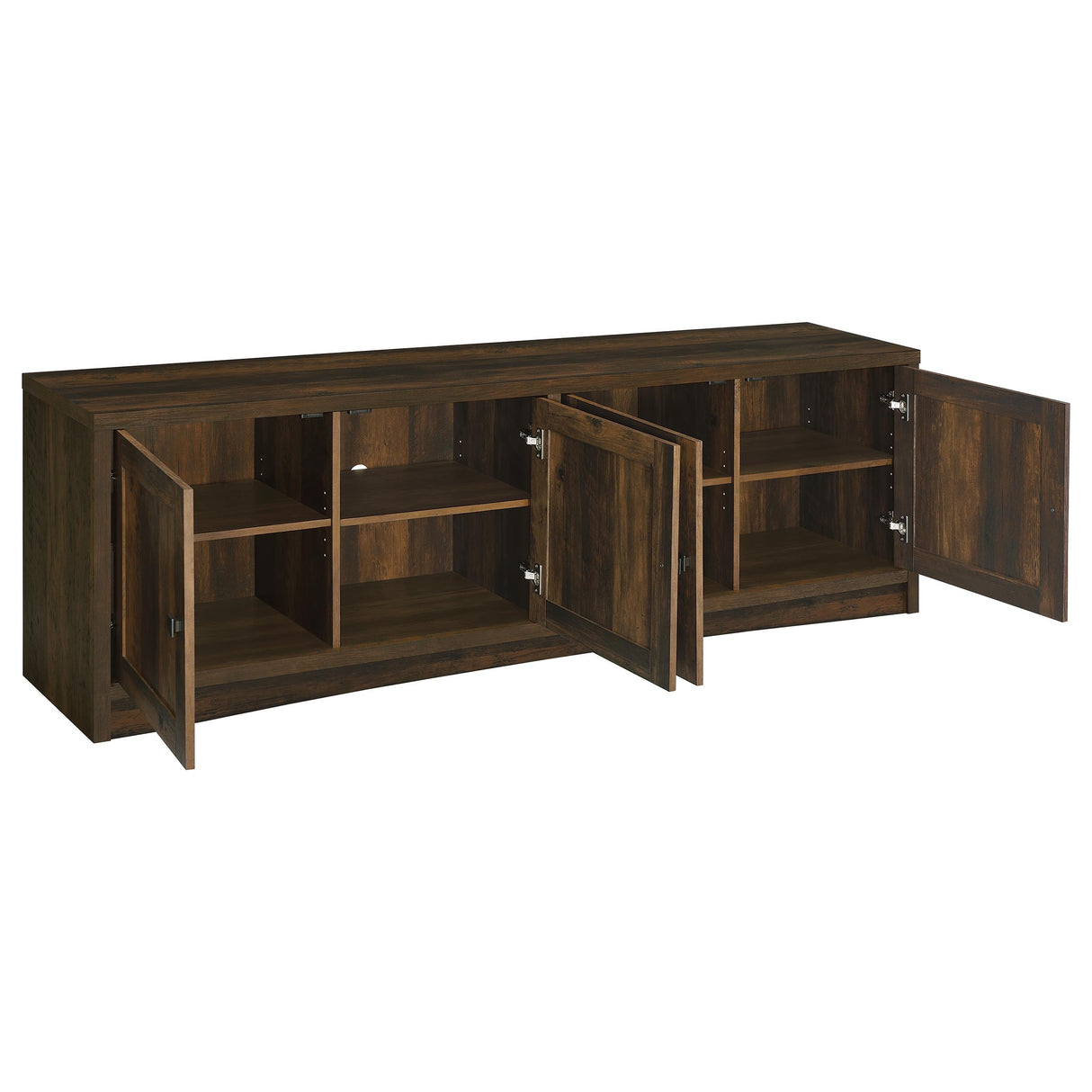 Laughlin 4-door Engineered Wood 78" TV Stand Dark Pine