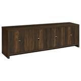 Laughlin 4-door Engineered Wood 78" TV Stand Dark Pine