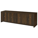 Laughlin 4-door Engineered Wood 78" TV Stand Dark Pine