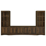 Laughlin 4-door Engineered Wood 78" TV Stand Dark Pine