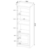 Laughlin 3-shelf Engineered Wood Media Tower Dark Pine