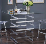 Nadie Clear Glass Counter Height Dining Room Set