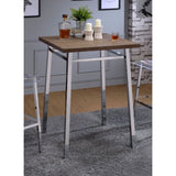 Nadie Oak & Chrome Finish Bar Table