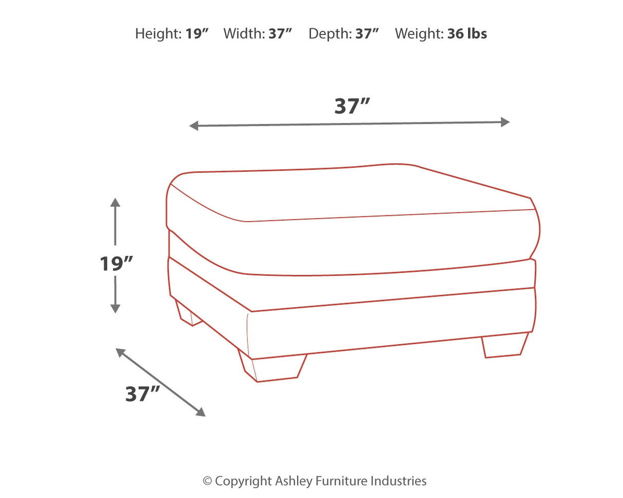 Tracling Slate Oversized Ottoman