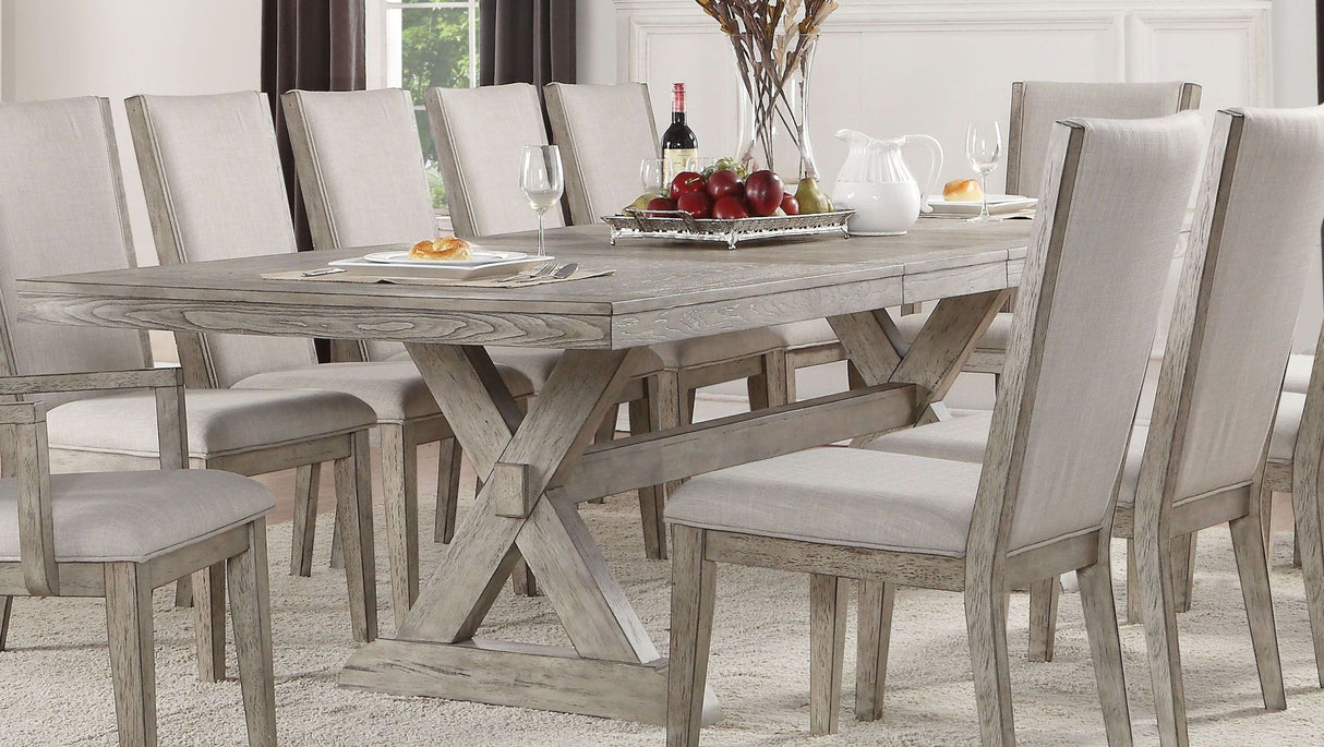 Rocky Gray Oak Dining Room Set