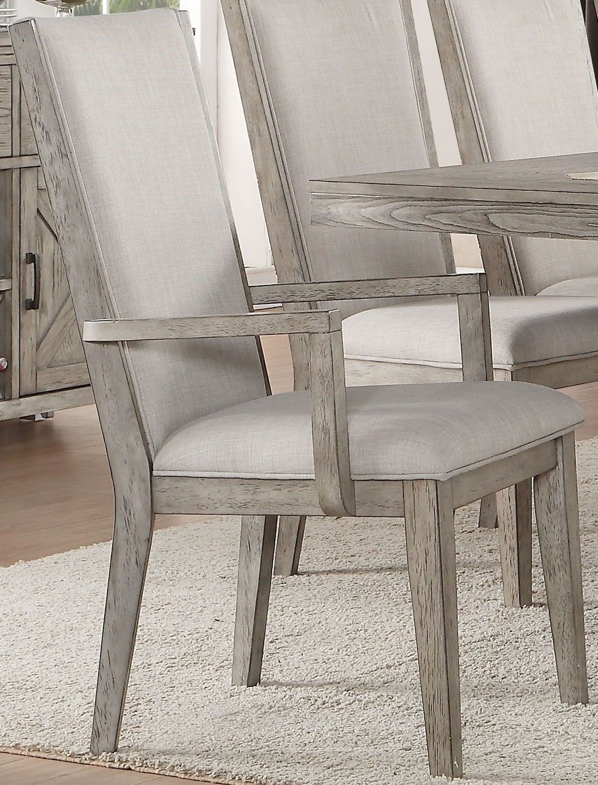 Rocky Gray Oak Dining Room Set