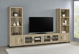 Sachin Distressed Pine 3-Piece 79" Tv Entertainment Center Antique