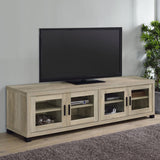 Sachin Rectangular Tv Console With Glass Doors