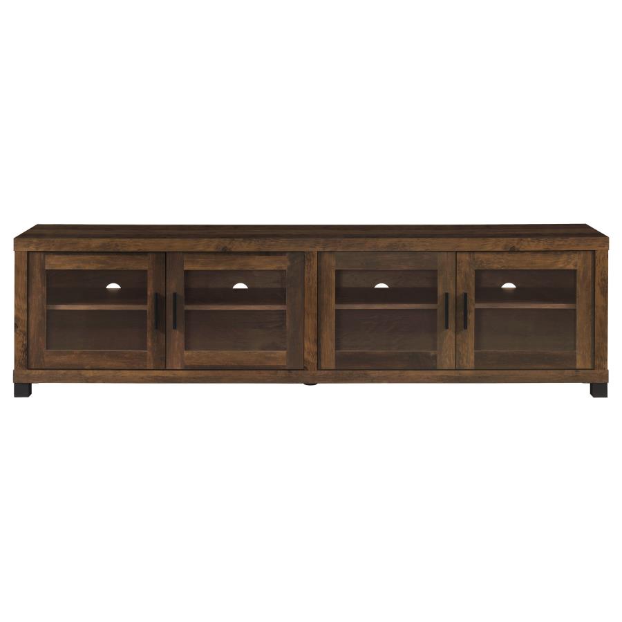 Sachin Rectangular Tv Console With Glass Doors