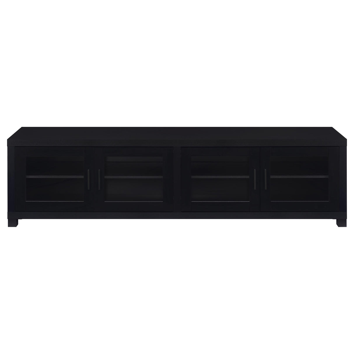 Jupiter 4-door Engineered Wood 79" TV Stand Black