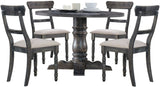 Wallace Weathered Gray Pedestal Dining Room Set