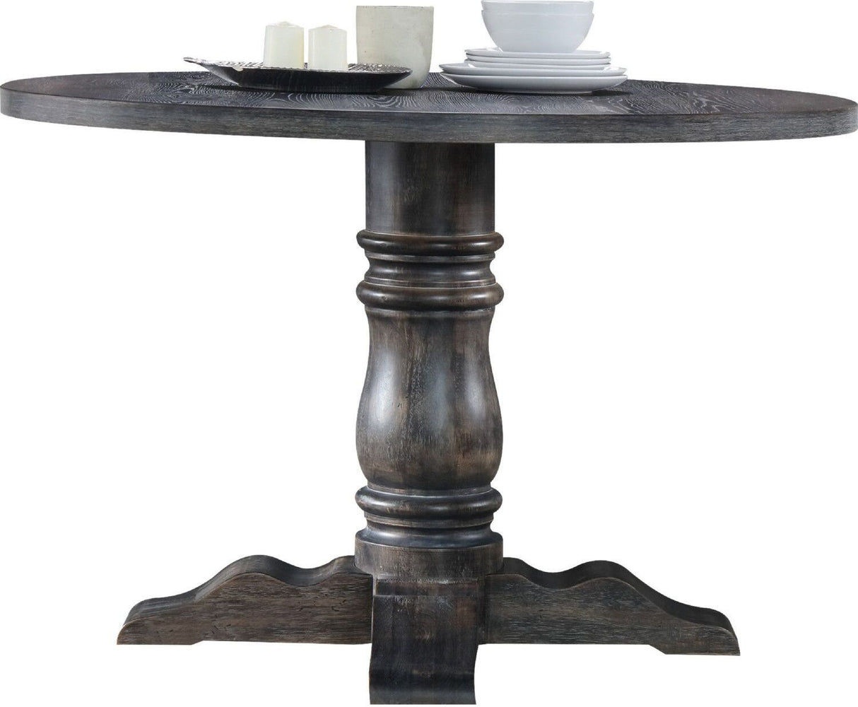 Wallace Weathered Gray Pedestal Dining Room Set