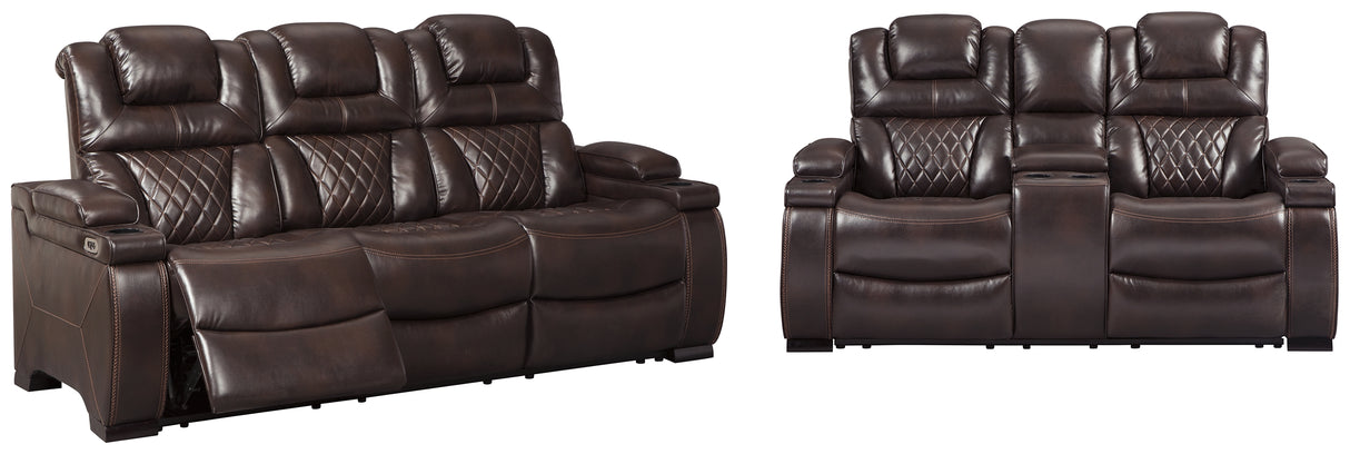 Warnerton Power Reclining Sofa and Loveseat