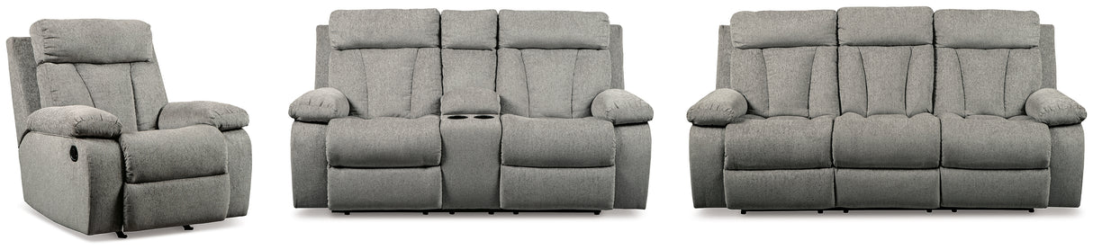 Mitchiner Reclining Sofa and Loveseat with 2 Recliners