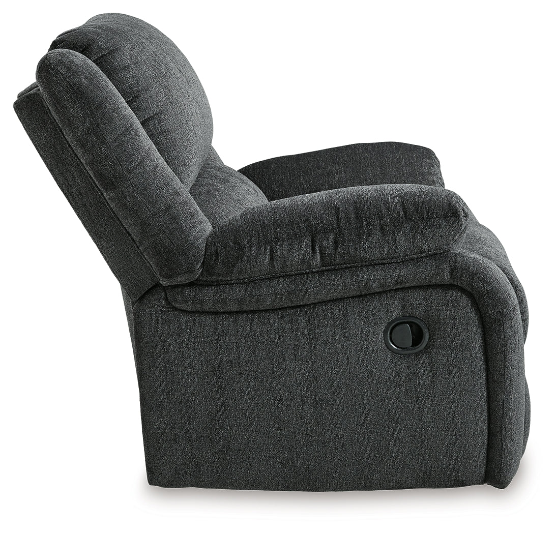 Draycoll Slate Reclining Loveseat With Console And Recliner