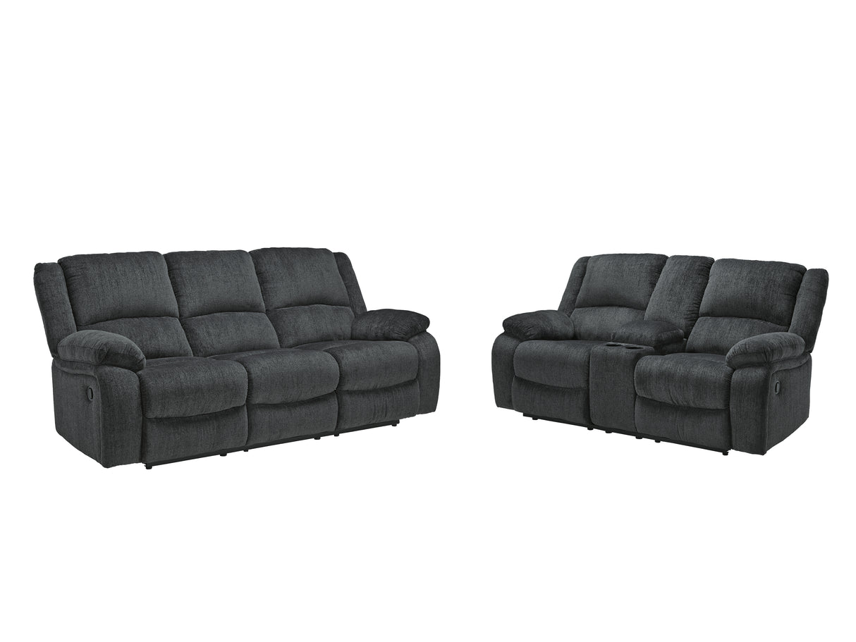 Draycoll Slate Reclining Sofa And Loveseat