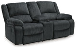 Draycoll Slate Reclining Loveseat With Console And Recliner