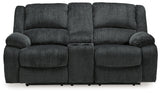 Draycoll Slate Reclining Loveseat With Console And Recliner