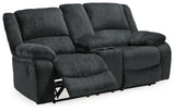 Draycoll Slate Reclining Loveseat With Console And Recliner