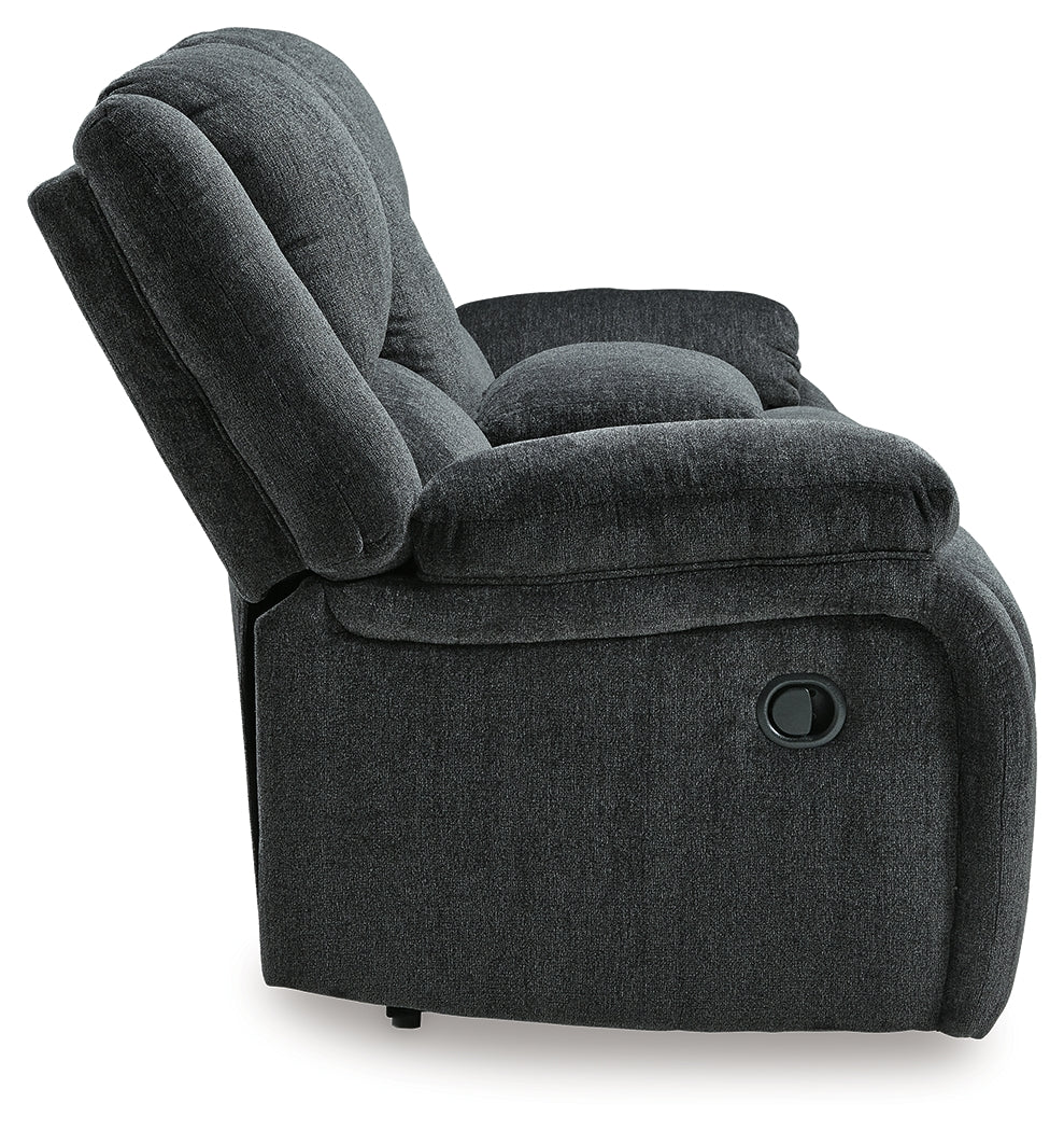 Draycoll Slate Reclining Loveseat With Console And Recliner