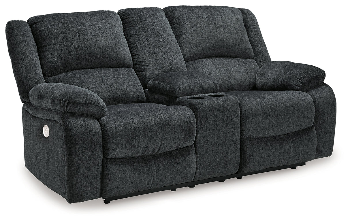 Draycoll Slate 2 Power Reclining Loveseats And Recliner