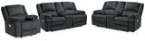 Draycoll Slate 2 Power Reclining Loveseats And Recliner