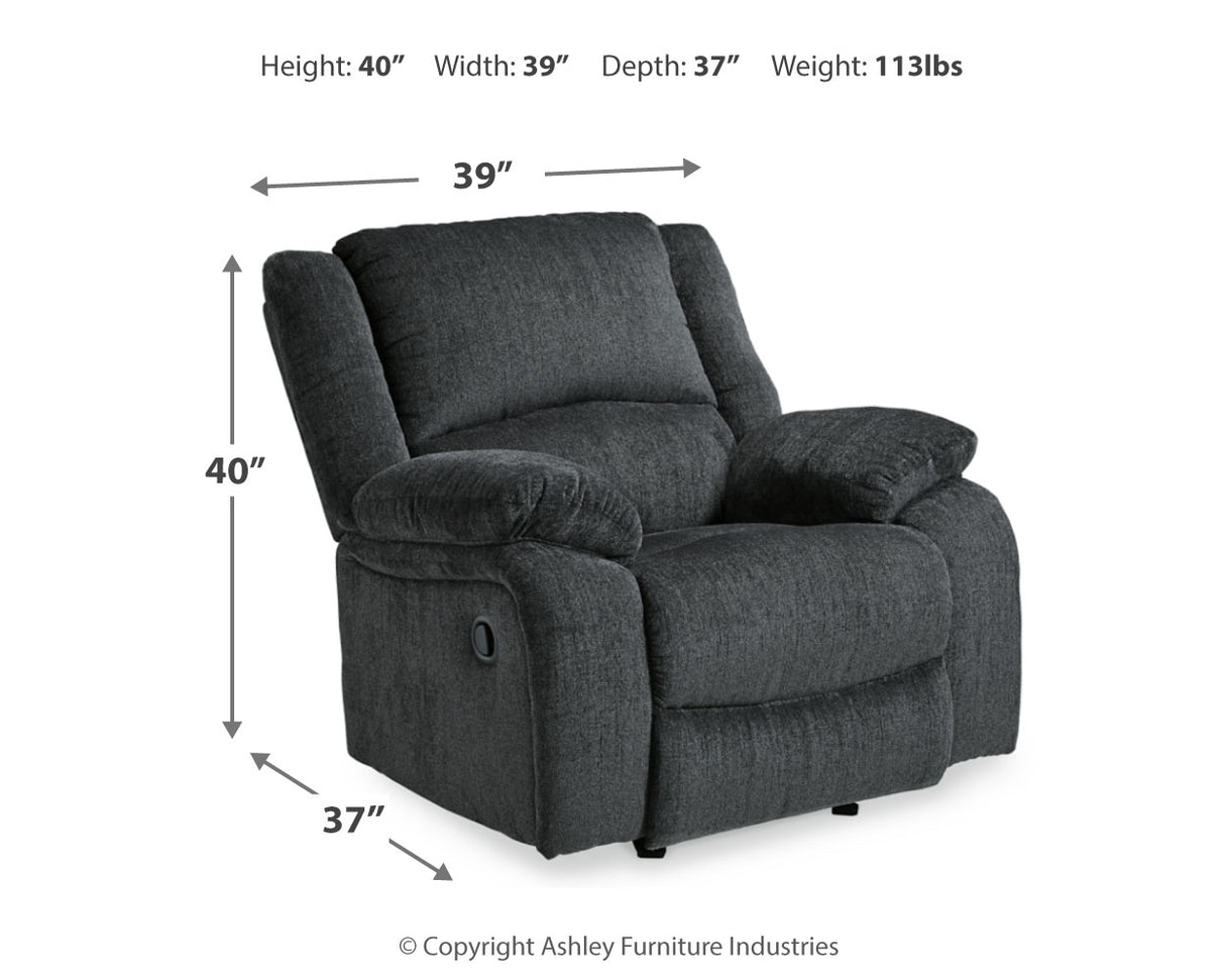 Draycoll Slate Reclining Loveseat With Console And Recliner