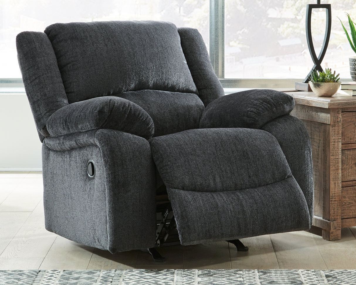 Draycoll Slate Reclining Loveseat With Console And Recliner