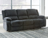 Draycoll Slate Power Reclining Sofa And Loveseat