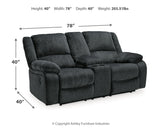 Draycoll Slate Reclining Loveseat With Console And Recliner