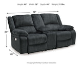 Draycoll Slate 2 Power Reclining Loveseats And Recliner