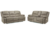 Draycoll Power Reclining Sofa and Loveseat