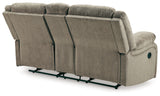 Draycoll Pewter Reclining Loveseat With Console