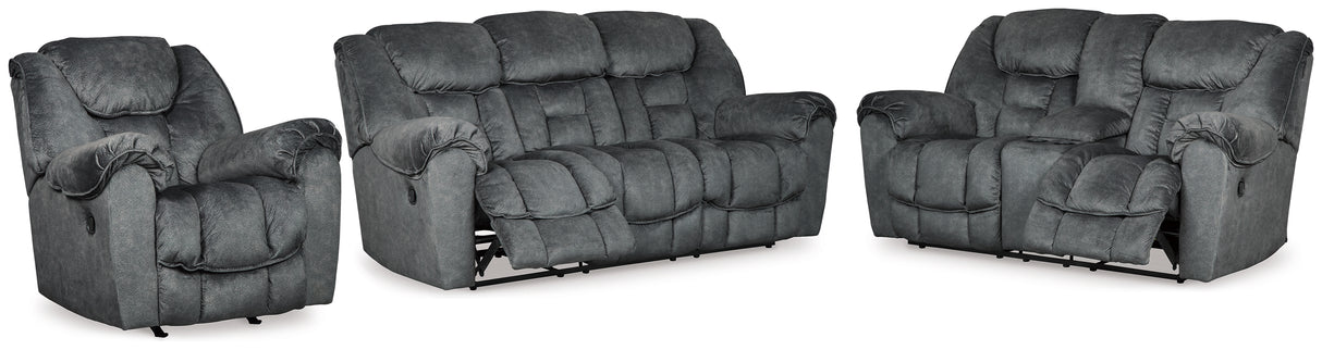 Capehorn Reclining Sofa, Loveseat and Recliner