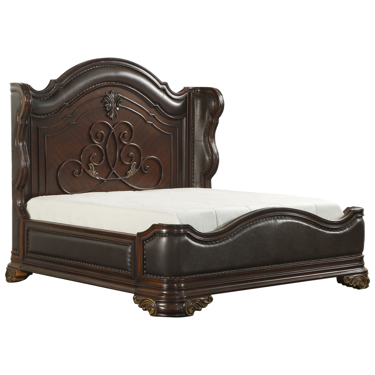 Highlands Dark Cherry Queen Bed