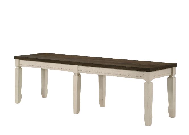 Fedele Weathered Oak & Cream Finish Bench