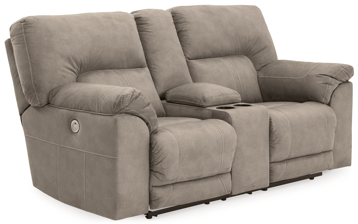 Cavalcade Slate Power Reclining Sofa And Loveseat