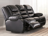 Vacherie Black Reclining Sofa