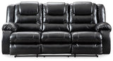 Vacherie Black Reclining Sofa