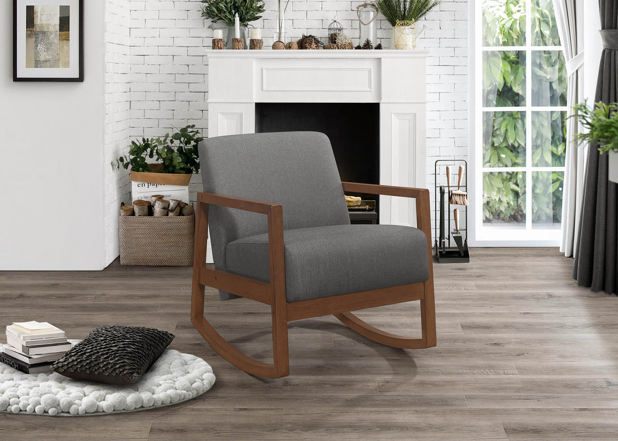 Carton Printed 7Cm-1168: Rocker Accent Chair, Grey