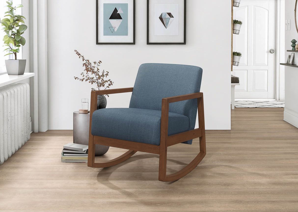 Carton Printed 7Cm-1168: Rocker Accent Chair, Blue