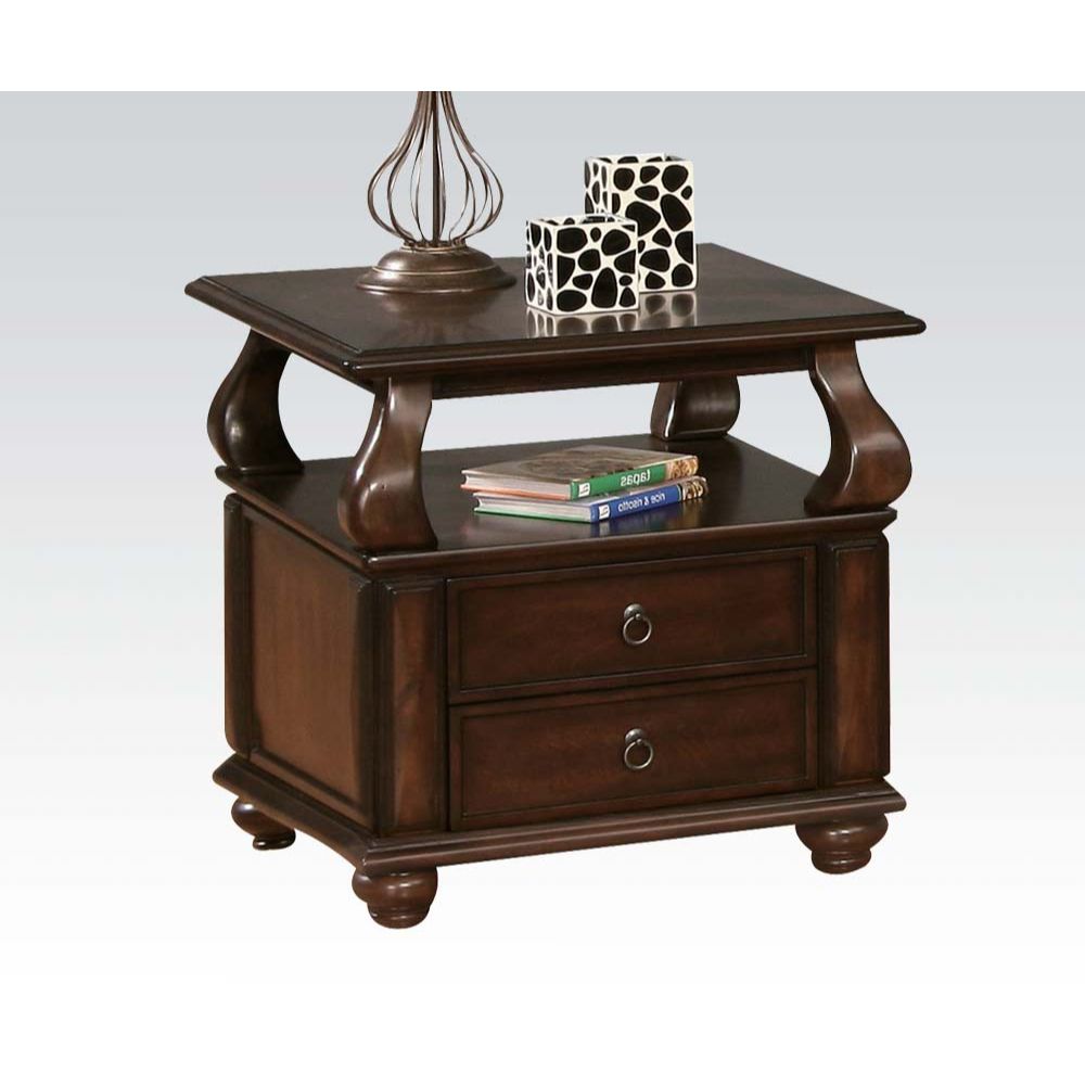 Amado Walnut Finish End Table