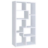 Theo 10-Shelf Bookcase White