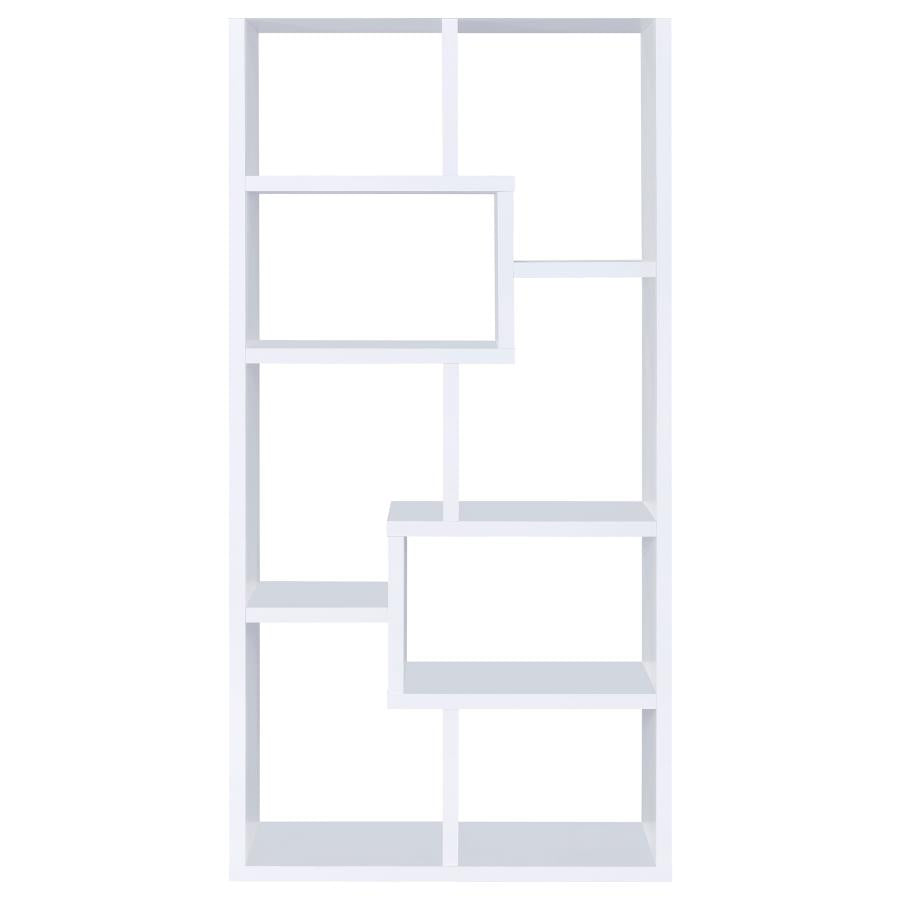 Theo 10-Shelf Bookcase White