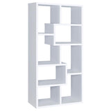 Theo 10-Shelf Bookcase White