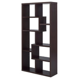 Theo 10-Shelf Bookcase Cappuccino