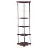 Bonwick 5-Shelf Corner Bookshelf Cappuccino