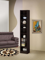 Eliam Rectangular Bookcase With 2 Fixed Shelves Cappuccino