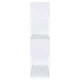 Emelle 4-Tier Bookcase White And Clear