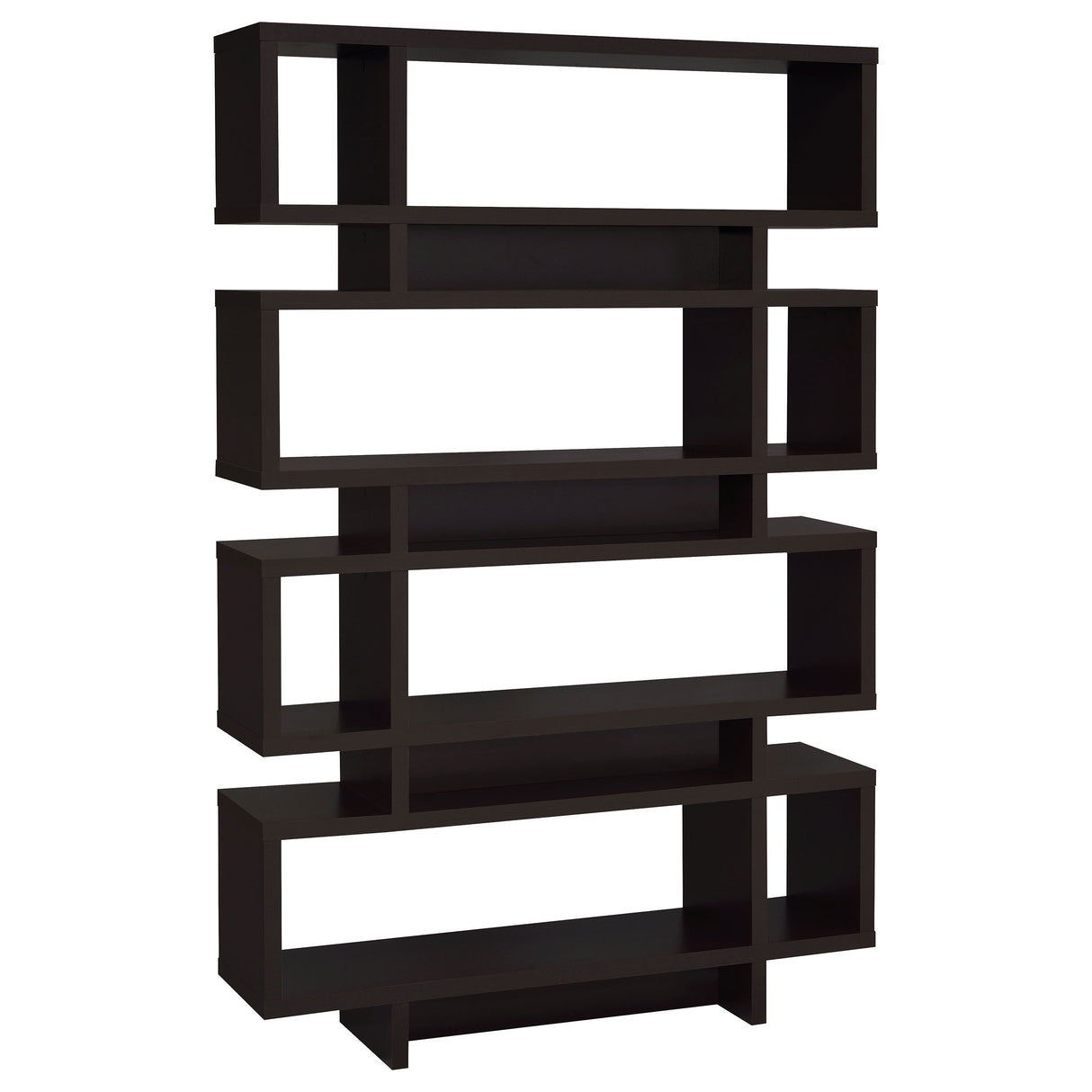 Reid 4-Tier Open Back Bookcase Cappuccino